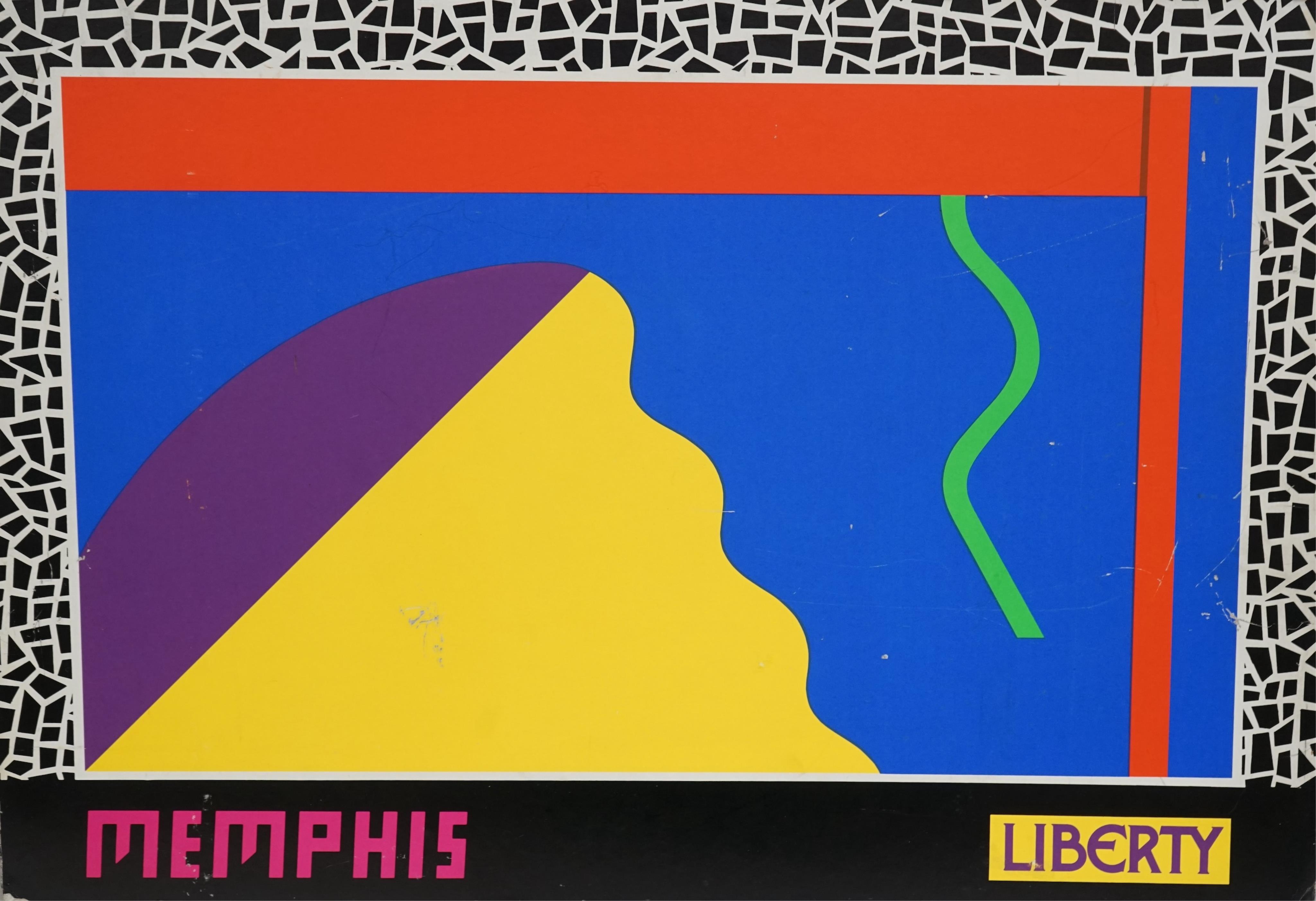 A Memphis Liberty advertising sign, 71cm x 49cm. Condition - scratched